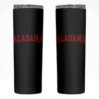 Alabama Fan Skinny Tumbler Red Bold Sport State Letters Game Day