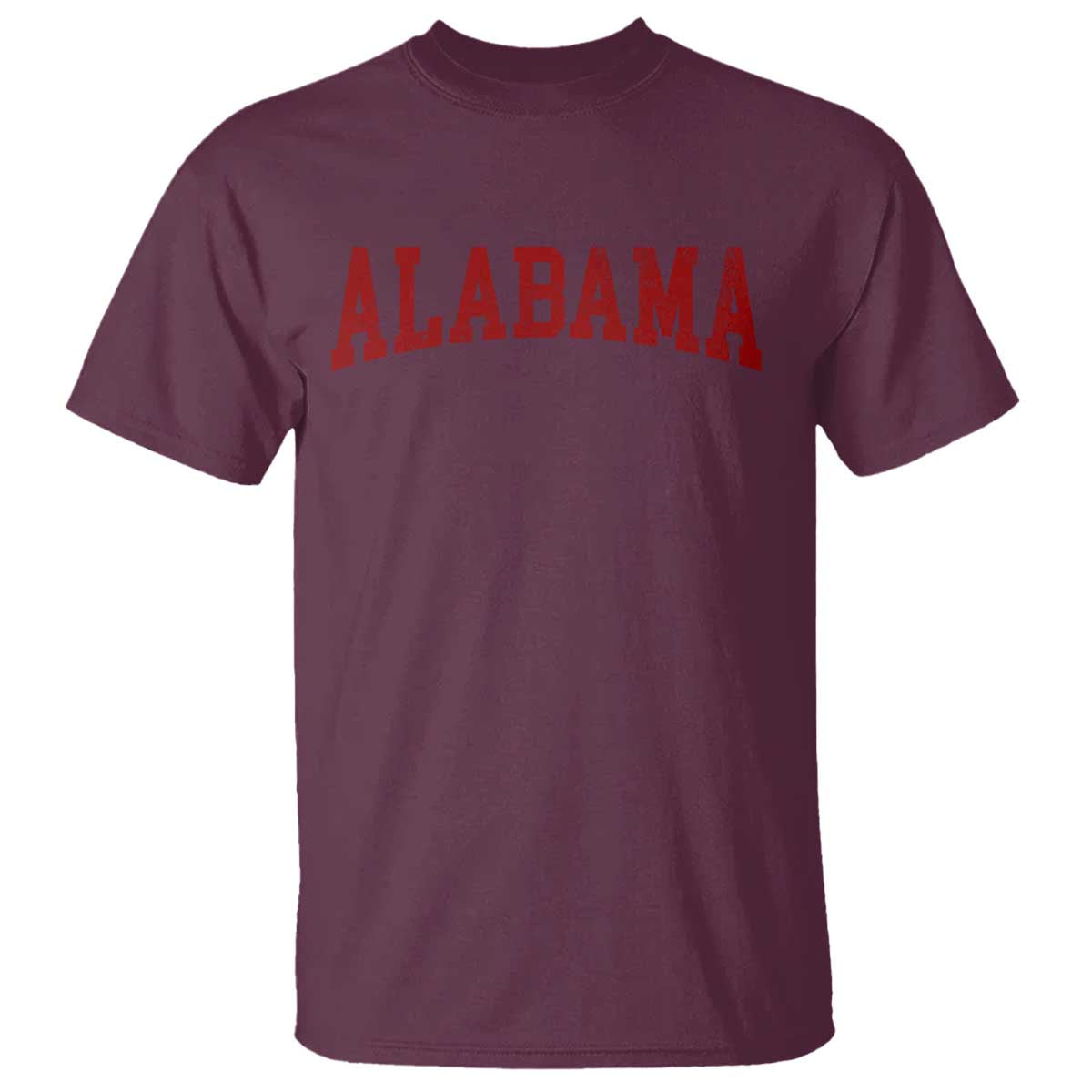 Alabama Fan T Shirt Red Bold Sport State Letters Game Day