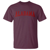 Alabama Fan T Shirt Red Bold Sport State Letters Game Day