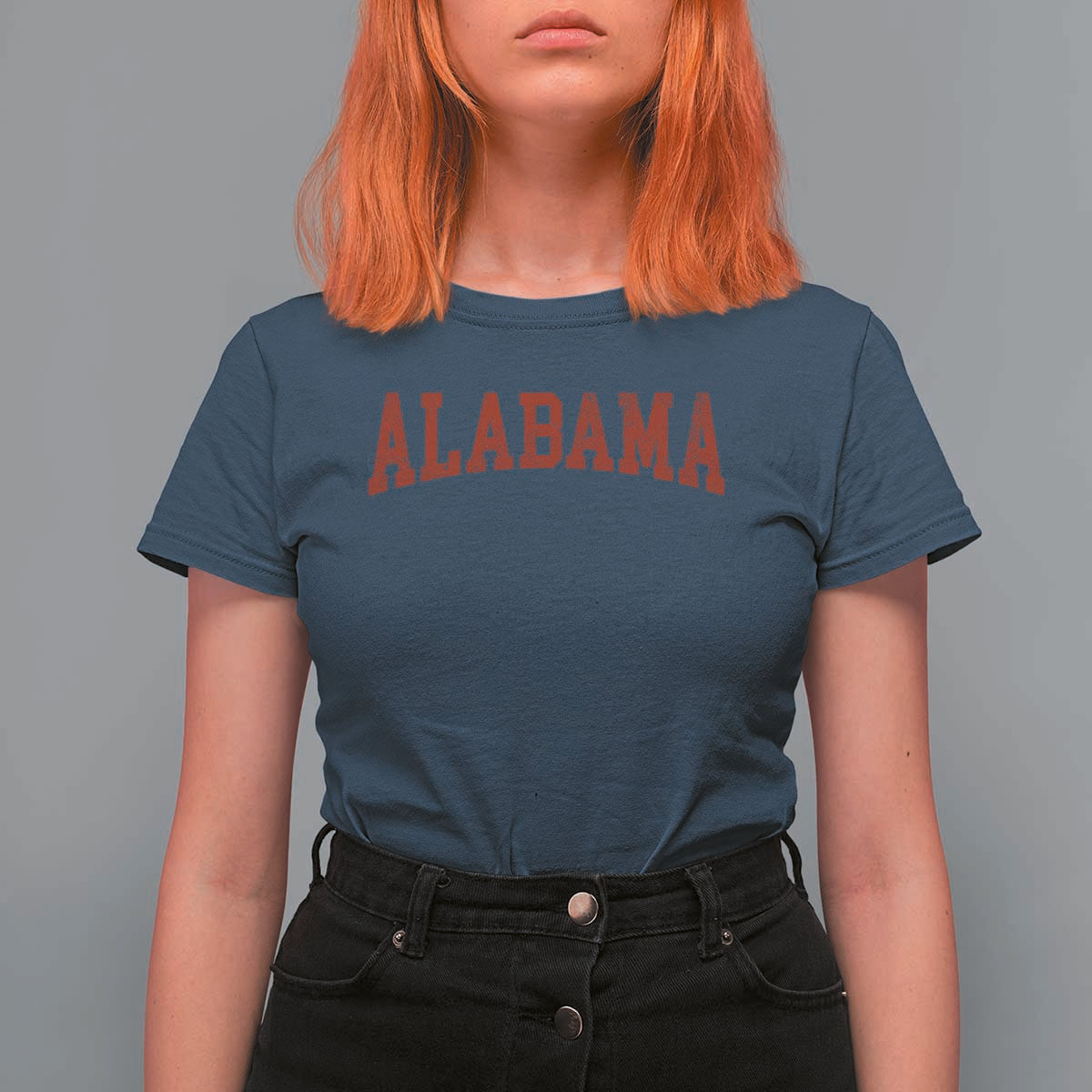 Alabama Fan T Shirt For Women Red Bold Sport State Letters Game Day