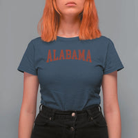 Alabama Fan T Shirt For Women Red Bold Sport State Letters Game Day