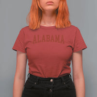 Alabama Fan T Shirt For Women Red Bold Sport State Letters Game Day