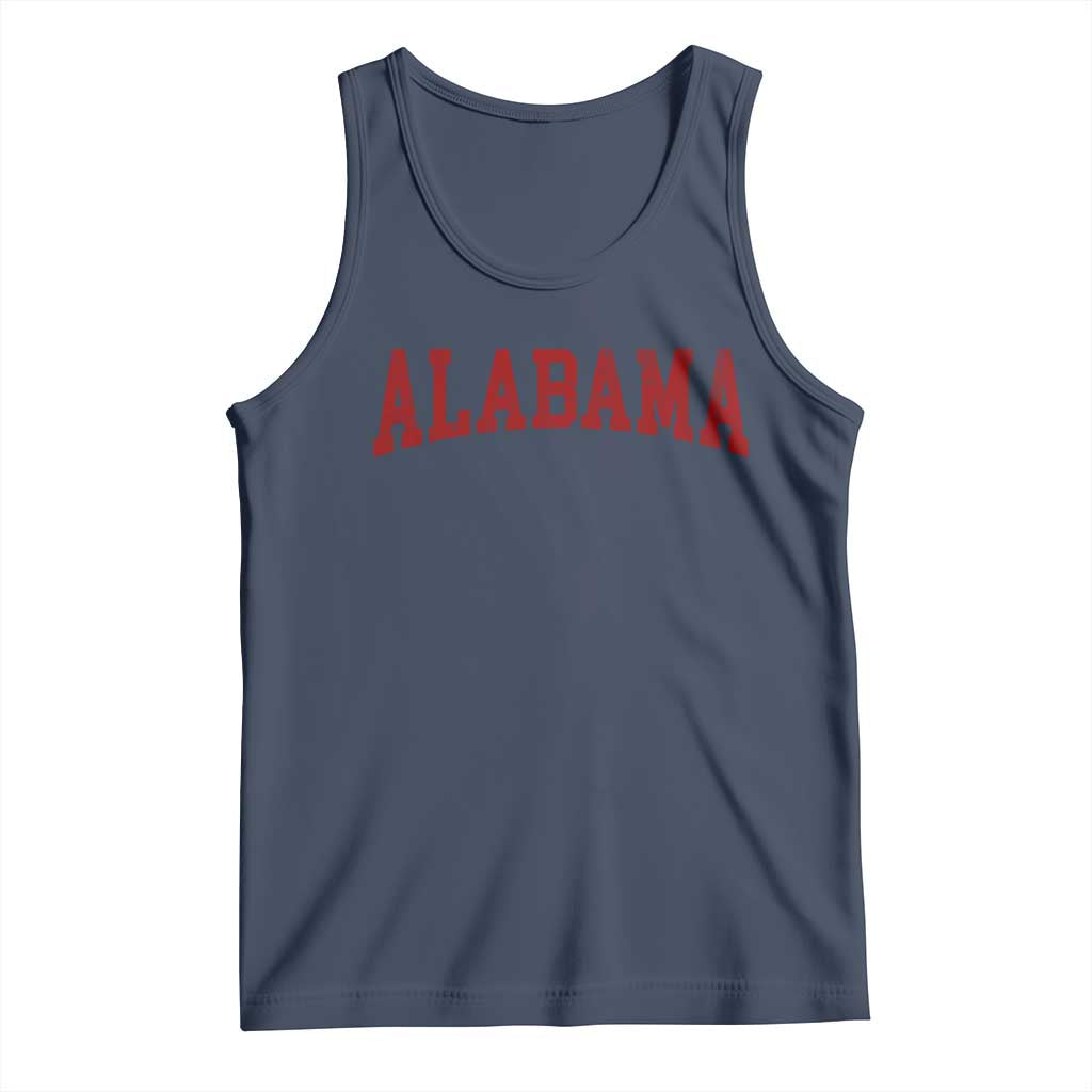 Alabama Fan Tank Top Red Bold Sport State Letters Game Day
