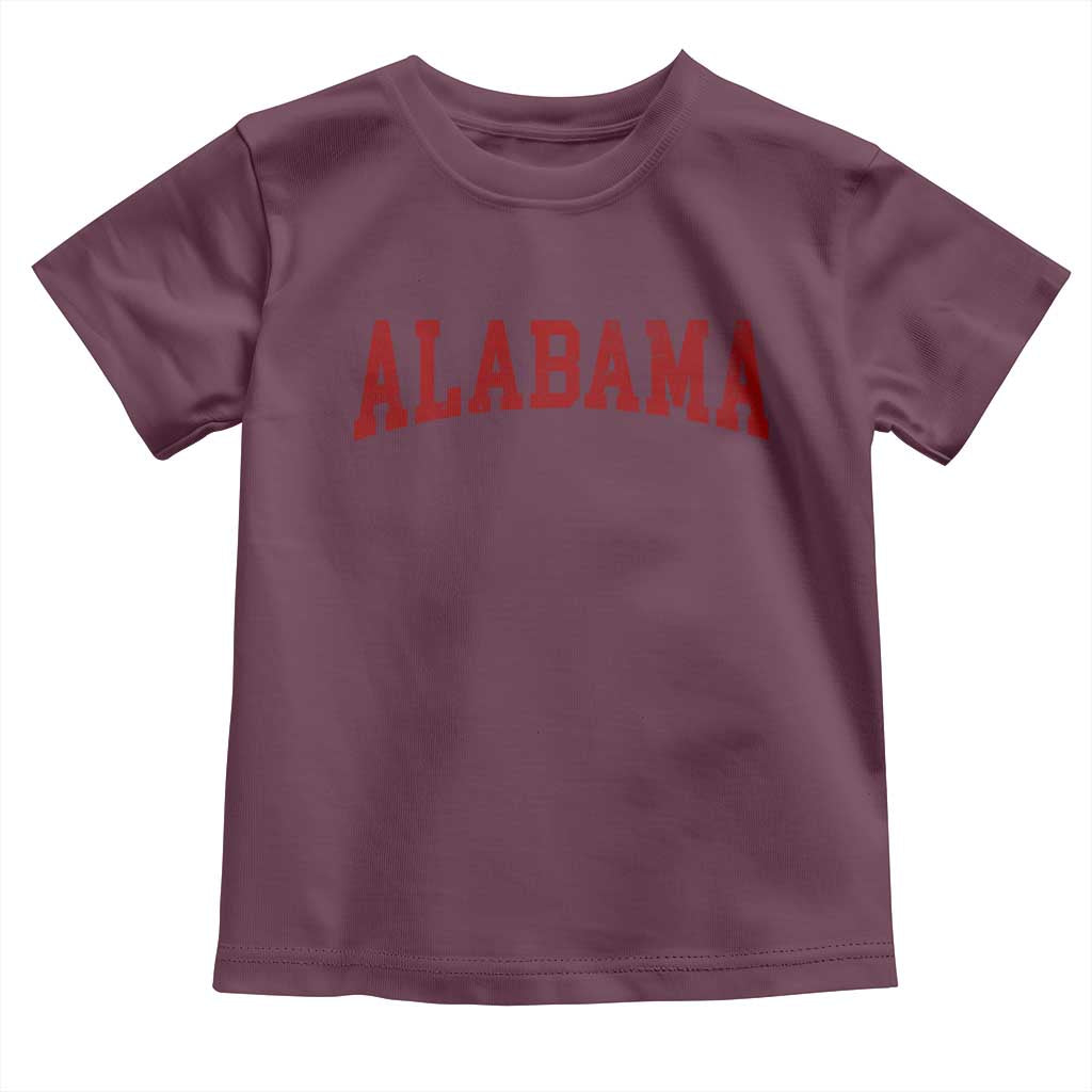 Alabama Fan Toddler T Shirt Red Bold Sport State Letters Game Day