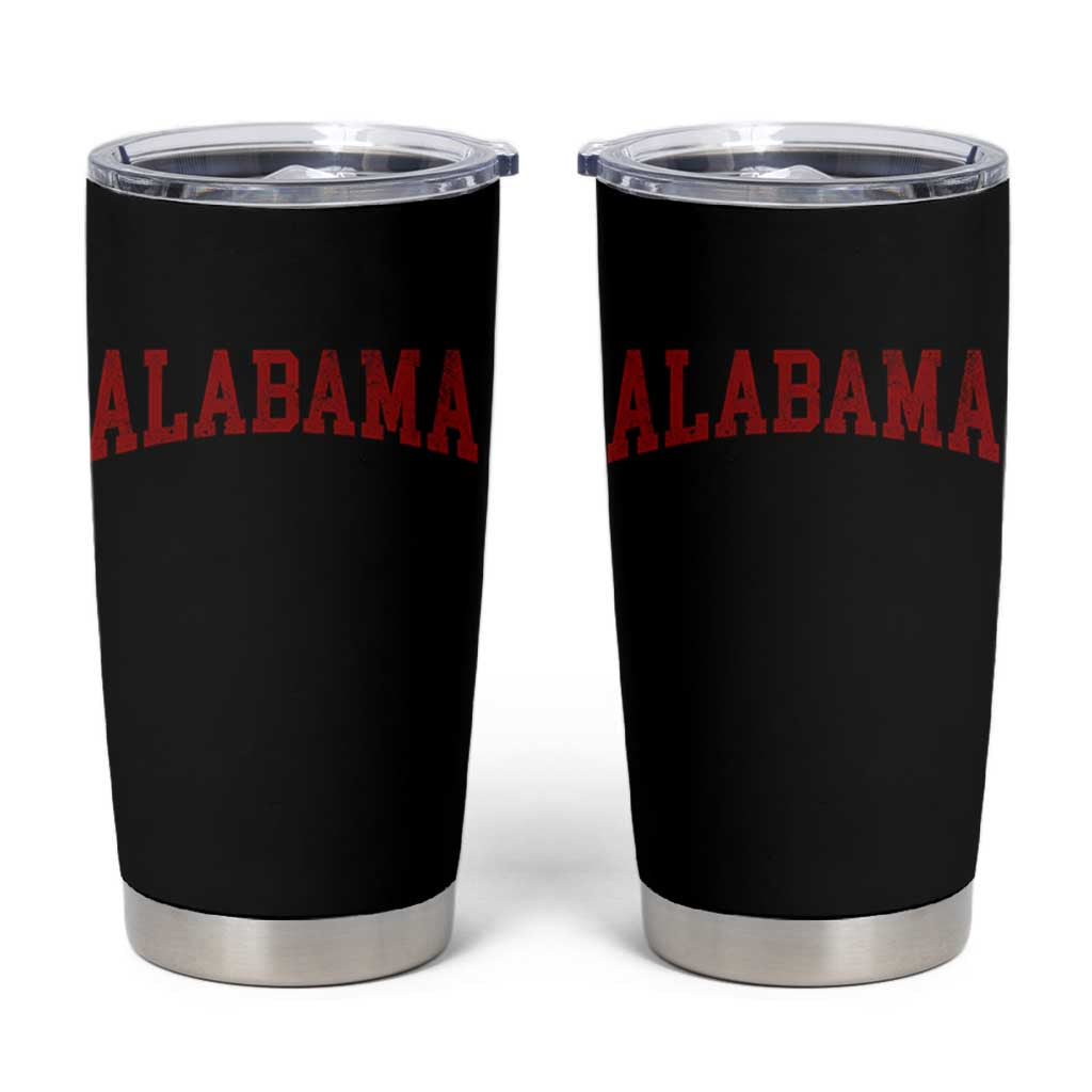 Alabama Fan Tumbler Cup Red Bold Sport State Letters Game Day
