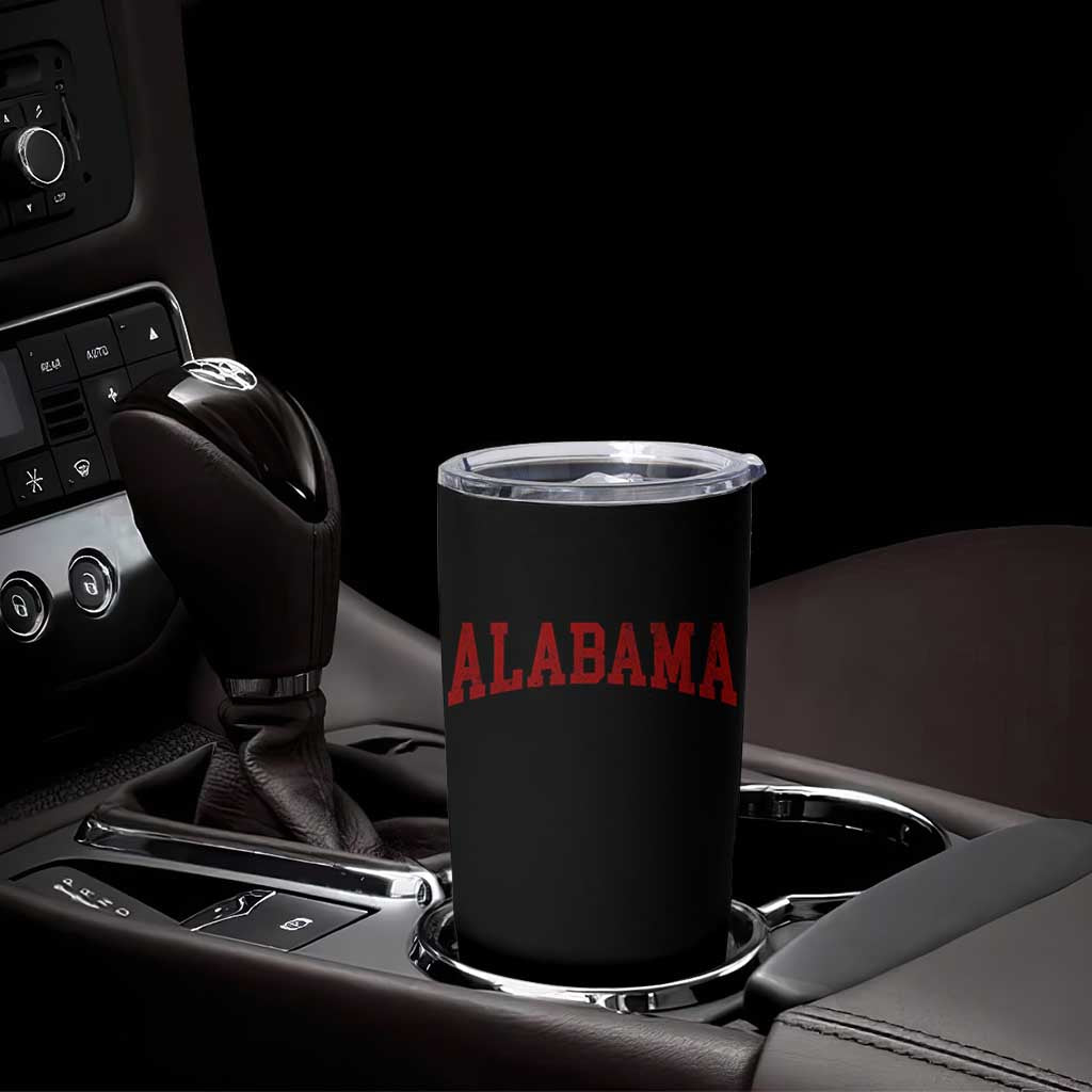 Alabama Fan Tumbler Cup Red Bold Sport State Letters Game Day