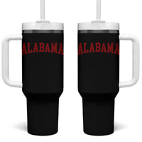 Alabama Fan Tumbler With Handle Red Bold Sport State Letters Game Day