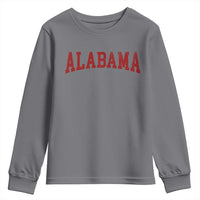 Alabama Fan Youth Sweatshirt Red Bold Sport State Letters Game Day