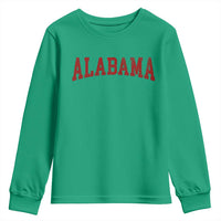 Alabama Fan Youth Sweatshirt Red Bold Sport State Letters Game Day