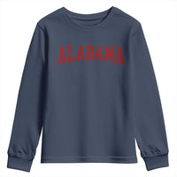 Alabama Fan Youth Sweatshirt Red Bold Sport State Letters Game Day