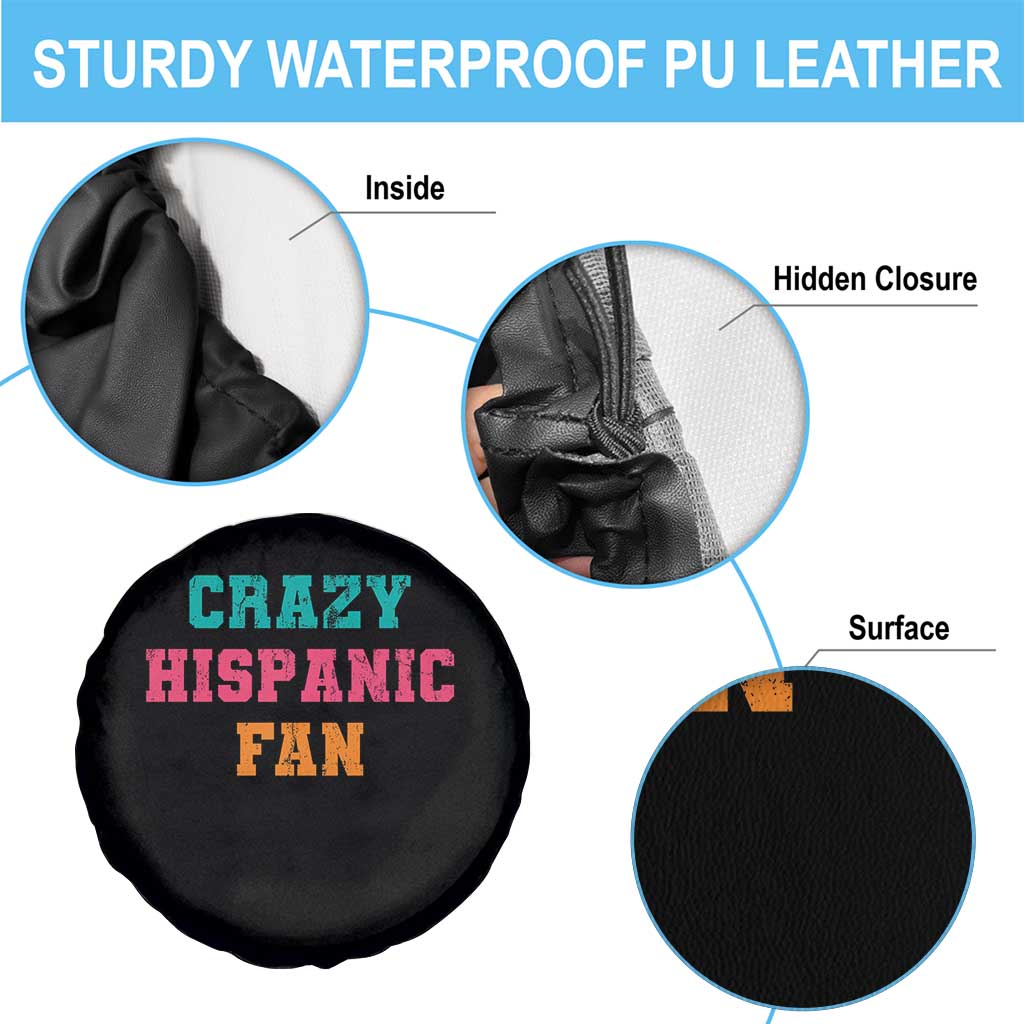 Crazy Hispanic Fan Spare Tire Cover Funny Latino Basketball Quote