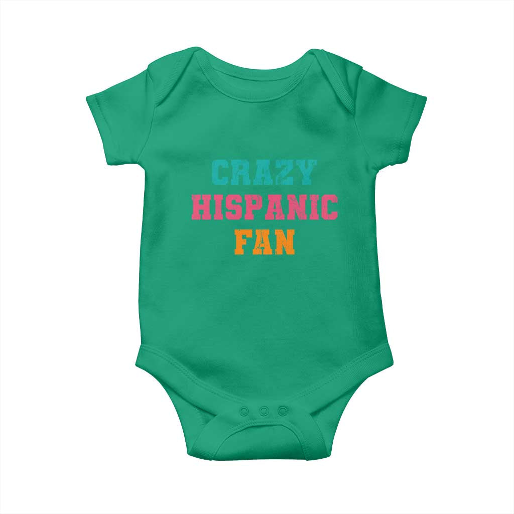 Crazy Hispanic Fan Baby Onesie Funny Latino Basketball Quote