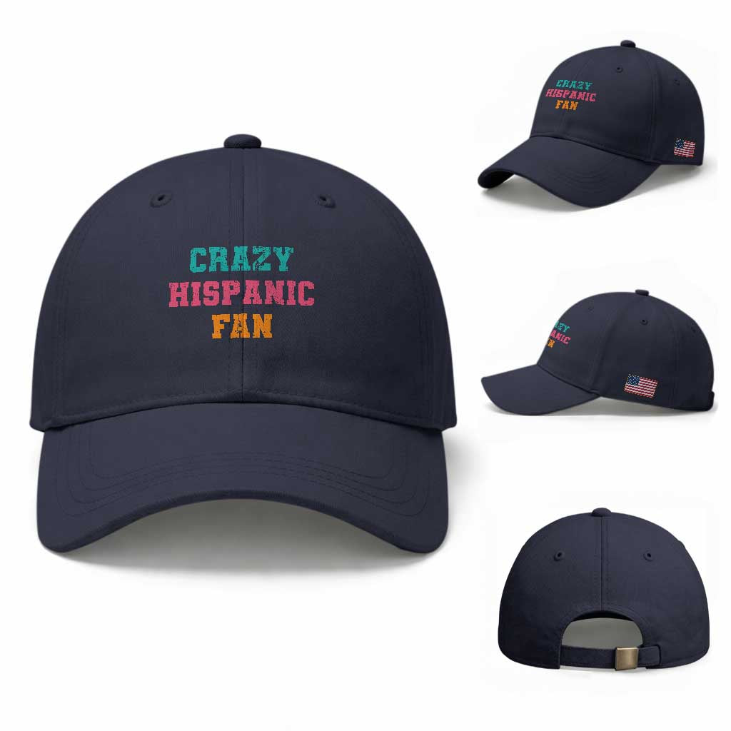 Crazy Hispanic Fan Baseball Cap Funny Latino Basketball Quote