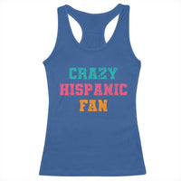 Crazy Hispanic Fan Racerback Tank Top Funny Latino Basketball Quote