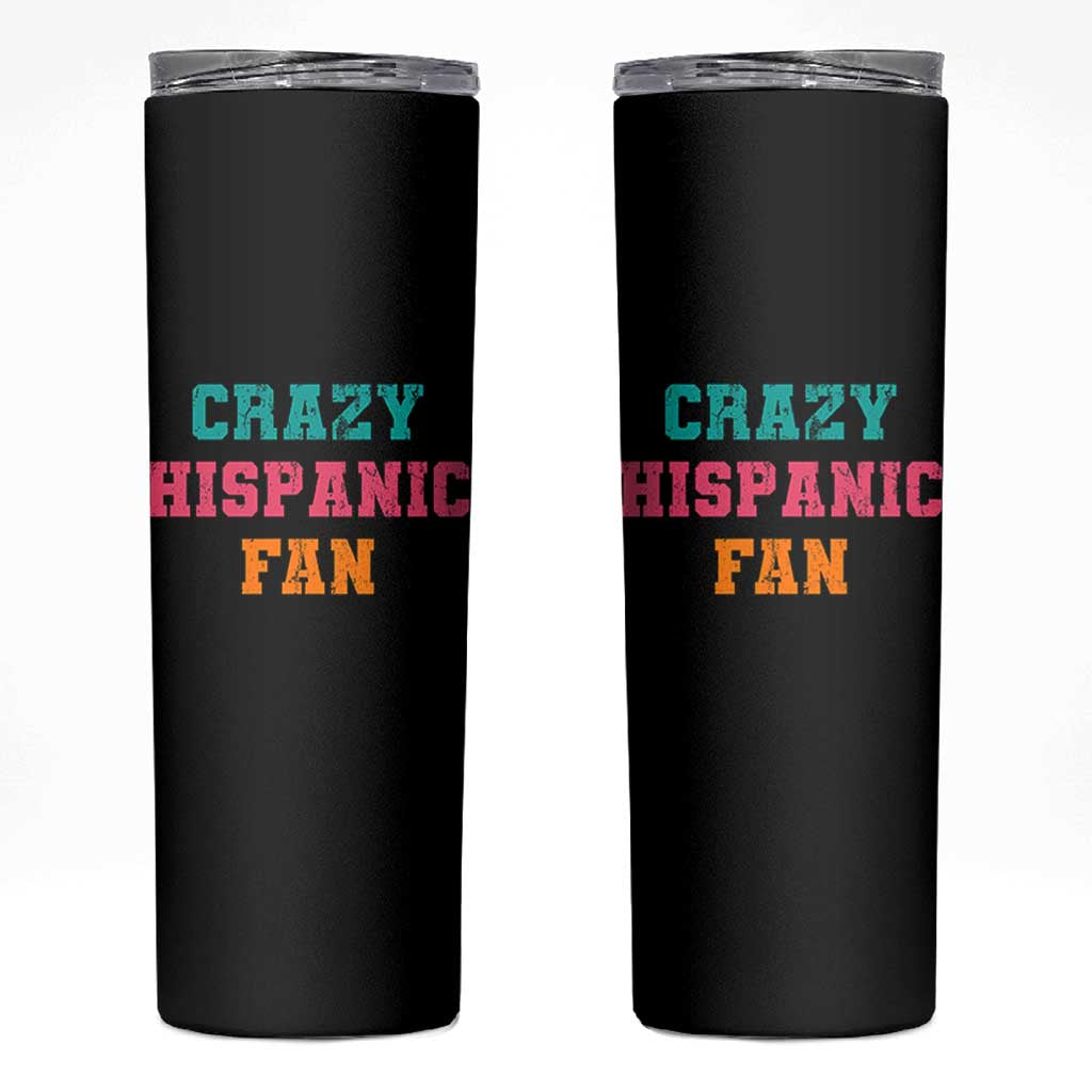 Crazy Hispanic Fan Skinny Tumbler Funny Latino Basketball Quote