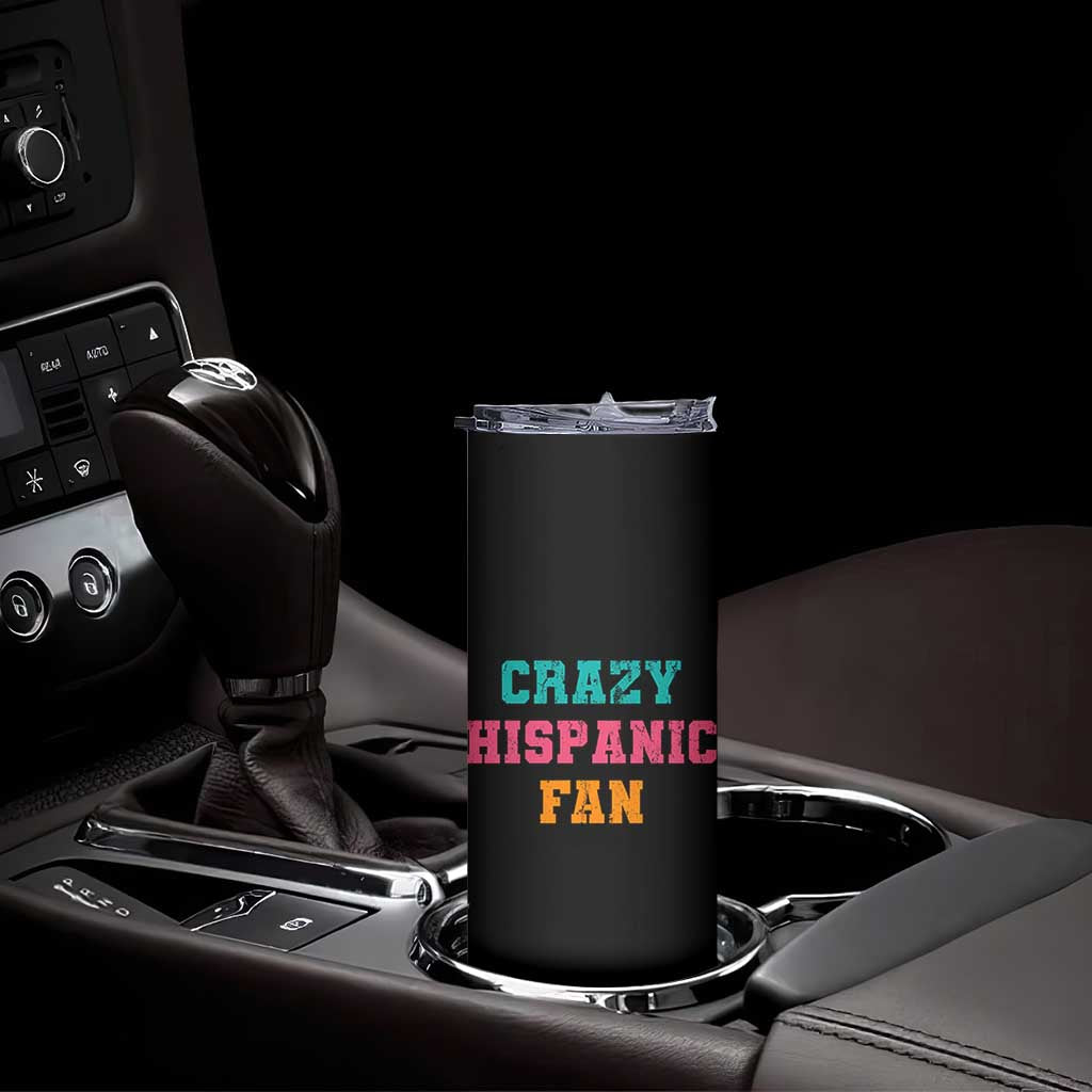 Crazy Hispanic Fan Skinny Tumbler Funny Latino Basketball Quote