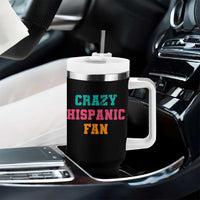 Crazy Hispanic Fan Tumbler With Handle Funny Latino Basketball Quote