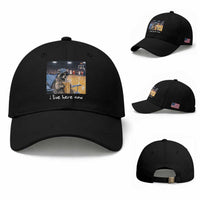 Basketball Raccoon I Live Here Now Baseball Cap Funny Trash Panda Drinking Iced Coffee Basketball Court