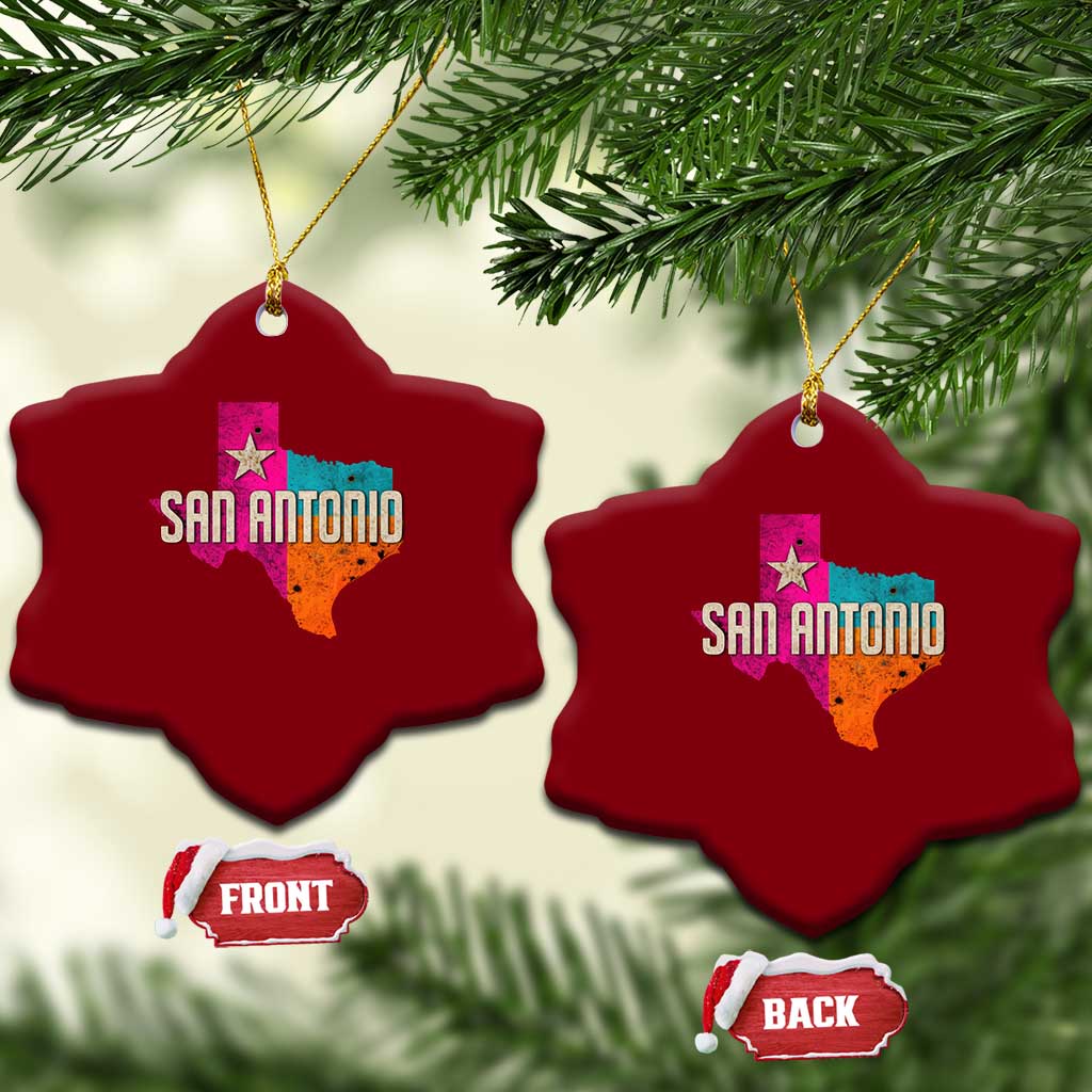 San Antonio Texas TX Fiesta Sports For Latino Fans Ceramic Ornament