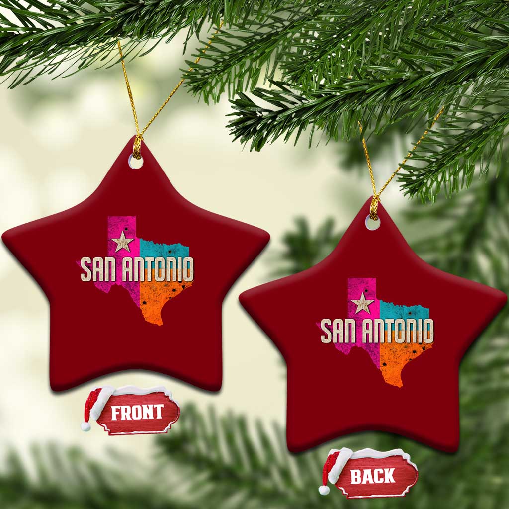 San Antonio Texas TX Fiesta Sports For Latino Fans Ceramic Ornament