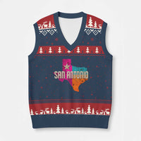 San Antonio Texas TX Fiesta Sports For Latino Fans V-Neck Knit Sweater Vest