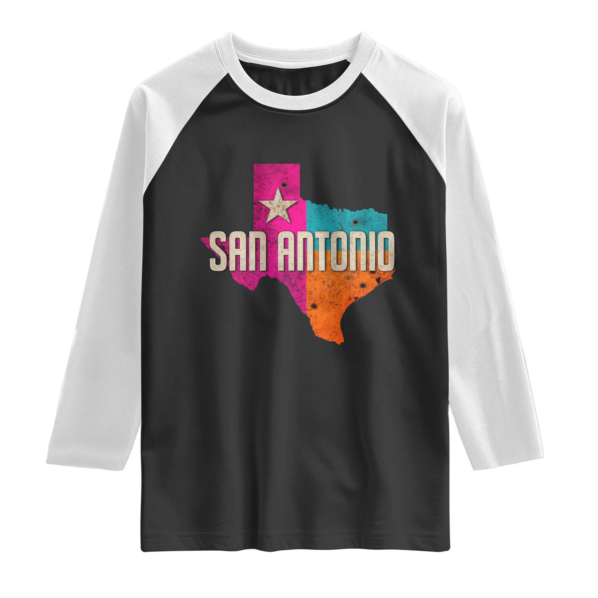 San Antonio Texas TX Fiesta Sports For Latino Fans Raglan Shirt