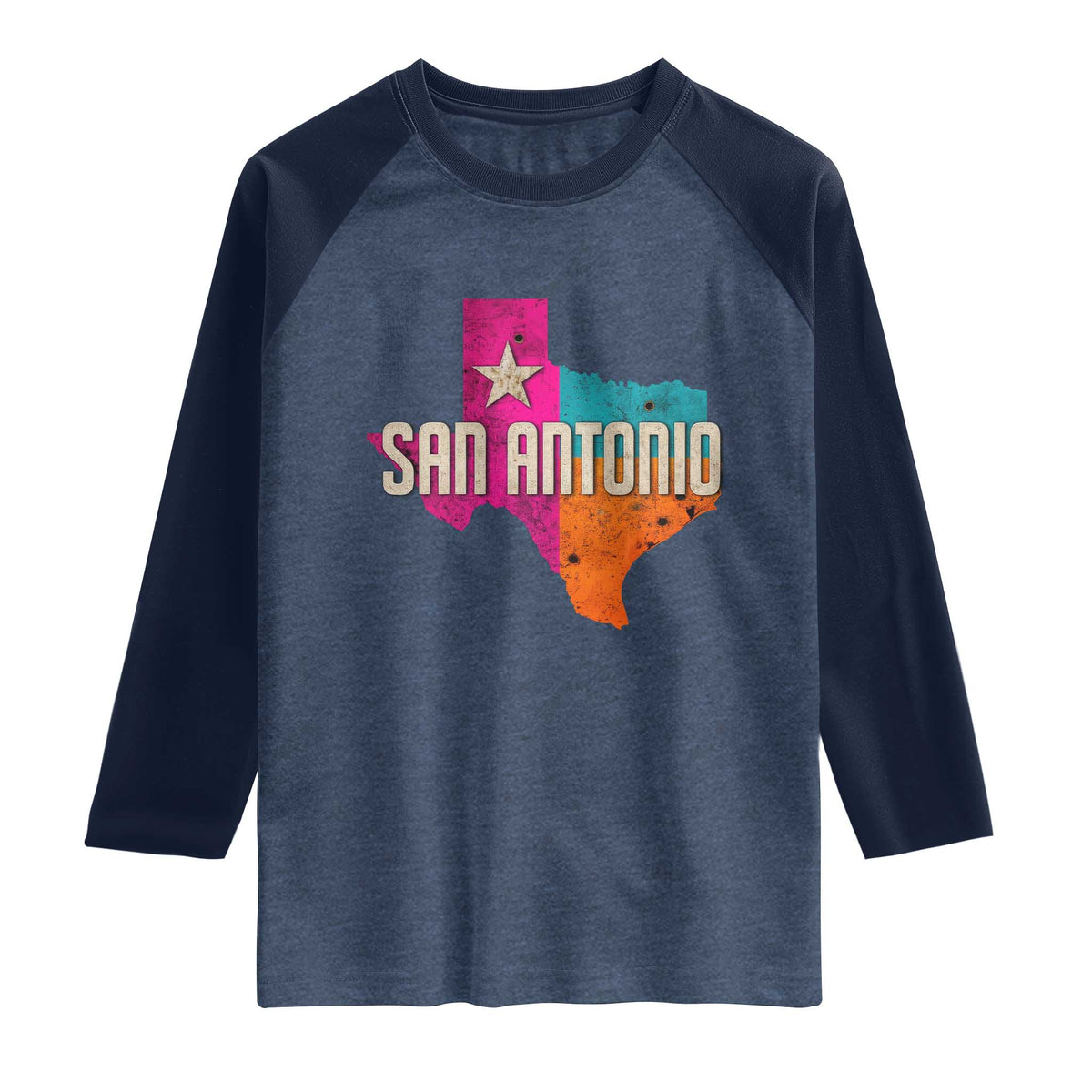 San Antonio Texas TX Fiesta Sports For Latino Fans Raglan Shirt