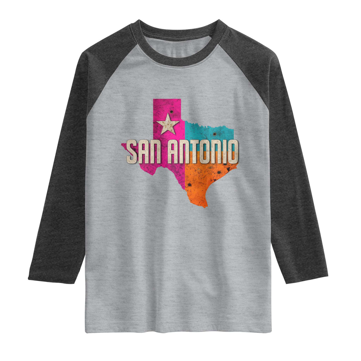 San Antonio Texas TX Fiesta Sports For Latino Fans Raglan Shirt