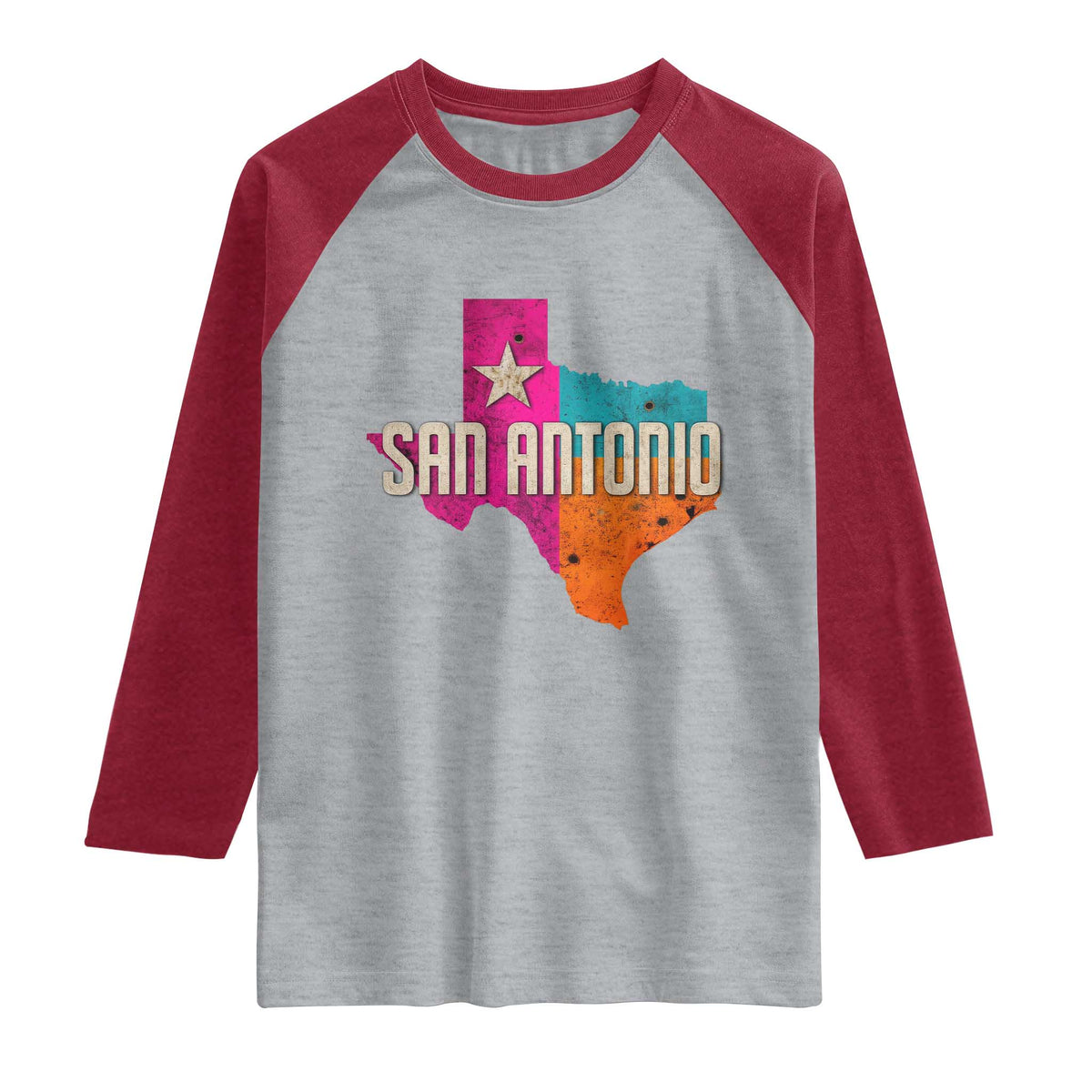 San Antonio Texas TX Fiesta Sports For Latino Fans Raglan Shirt