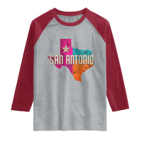 San Antonio Texas TX Fiesta Sports For Latino Fans Raglan Shirt