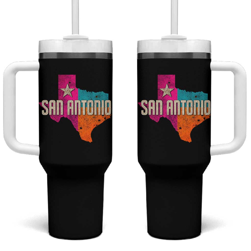 San Antonio Texas TX Fiesta Sports For Latino Fans Tumbler With Handle
