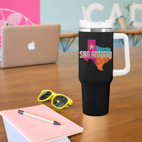 San Antonio Texas TX Fiesta Sports For Latino Fans Tumbler With Handle