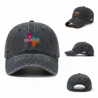San Antonio Texas TX Fiesta Sports For Latino Fans Washed Cotton Baseball Cap