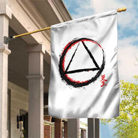 AA Sober Logo Symbol Serenity Recovery Garden Flag Japanese Brushstroke Circle