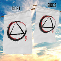 AA Sober Logo Symbol Serenity Recovery Garden Flag Japanese Brushstroke Circle