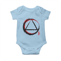 AA Sober Logo Symbol Serenity Recovery Baby Onesie Japanese Brushstroke Circle
