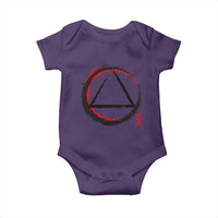 AA Sober Logo Symbol Serenity Recovery Baby Onesie Japanese Brushstroke Circle