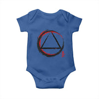 AA Sober Logo Symbol Serenity Recovery Baby Onesie Japanese Brushstroke Circle