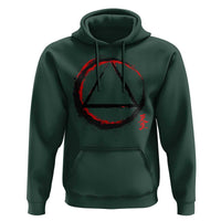 AA Sober Logo Symbol Serenity Recovery Hoodie Japanese Brushstroke Circle