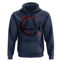 AA Sober Logo Symbol Serenity Recovery Hoodie Japanese Brushstroke Circle