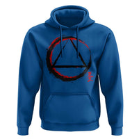 AA Sober Logo Symbol Serenity Recovery Hoodie Japanese Brushstroke Circle