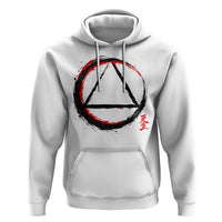 AA Sober Logo Symbol Serenity Recovery Hoodie Japanese Brushstroke Circle