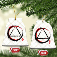 AA Sober Logo Symbol Serenity Recovery Ceramic Ornament Japanese Brushstroke Circle TS11