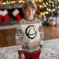 AA Sober Logo Symbol Serenity Recovery Ugly Christmas Sweater Japanese Brushstroke Circle