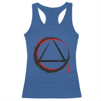 AA Sober Logo Symbol Serenity Recovery Racerback Tank Top Japanese Brushstroke Circle