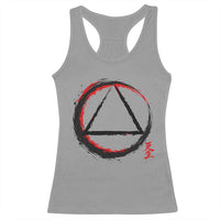 AA Sober Logo Symbol Serenity Recovery Racerback Tank Top Japanese Brushstroke Circle