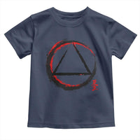 AA Sober Logo Symbol Serenity Recovery Toddler T Shirt Japanese Brushstroke Circle