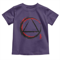 AA Sober Logo Symbol Serenity Recovery Toddler T Shirt Japanese Brushstroke Circle