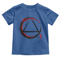 AA Sober Logo Symbol Serenity Recovery Toddler T Shirt Japanese Brushstroke Circle