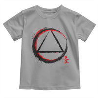 AA Sober Logo Symbol Serenity Recovery Toddler T Shirt Japanese Brushstroke Circle